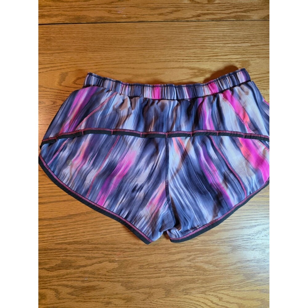 lululemon athletica Women’s Pink & Purple Striped Running Shorts